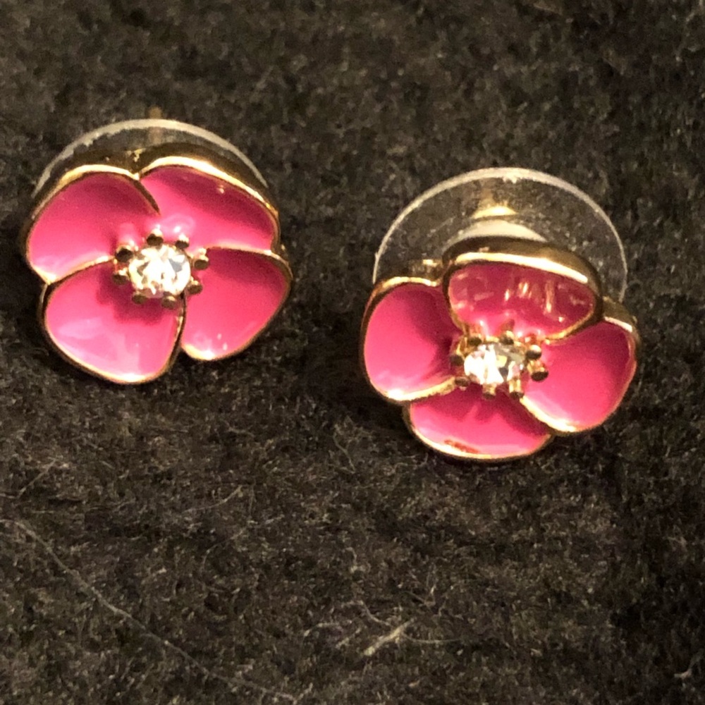 Kate Spade pink flower earrings